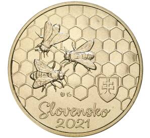 5 евро 2021 года Словакия «Медоносная пчела»