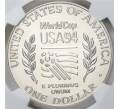 Монета 1 доллар 1994 года D США «Чемпионат мира по футболу 1994» В слабе NGC (MS69) (Артикул M2-53072)