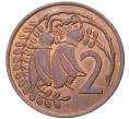 Монета 2 цента 1967 года Новая Зеландия — Ошибка («Мул») Аверс от монеты Багамских островов (Артикул K27-7142)
