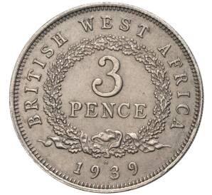 3 пенса 1939 года Британская Западная Африка