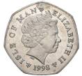 Монета 50 пенсов 1998 года Остров Мэн «Мотогонки Tourist Trophy» (Артикул K11-73412)