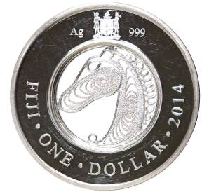 1 доллар 2014 года Фиджи «Китайский гороскоп — Год лошади»