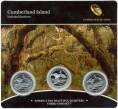 Набор из 3 монет 1/4 доллара (25 центов) 2018 года США «Национальные парки — №44 Национальное побережье острова Камберленд» (Артикул M3-1086)