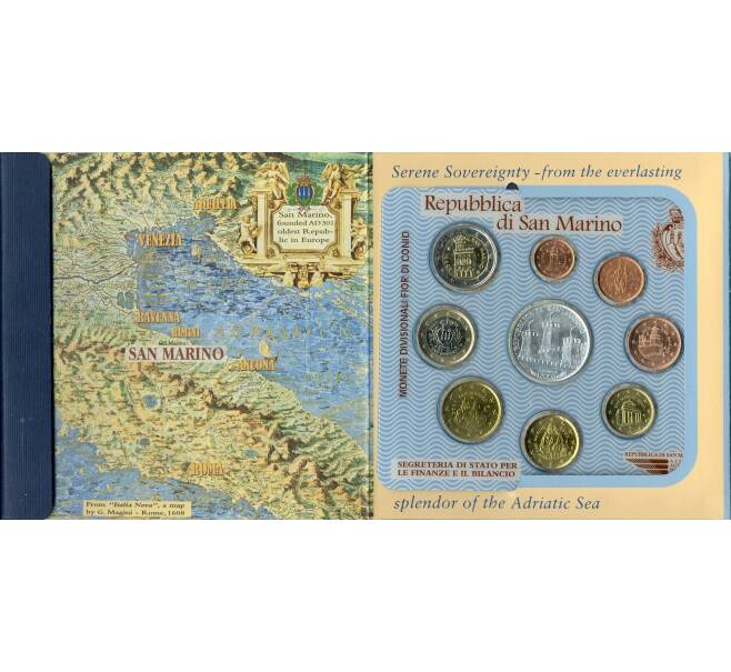 Годовой набор монет евро 2005 года Сан-Марино (Артикул M3-1096)