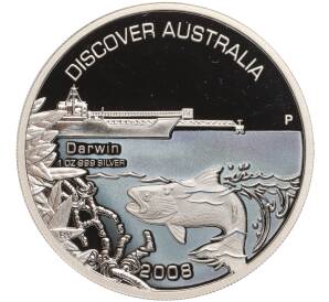 1 доллар 2008 года Австралия «Откройте Австралию — Дарвин»