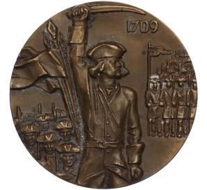 Настольная медаль 1989 года ЛМД «В память 275-летия битвы под Полтавой»