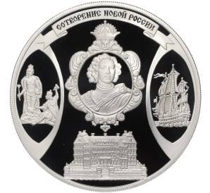Настольная медаль 2003 года СПМД «Слава России (300 лет Санкт-Петербургу) — Сотворение новой России»