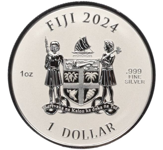 Монета 1 доллар 2024 года Фиджи «Год дракона» (Артикул M2-71153)