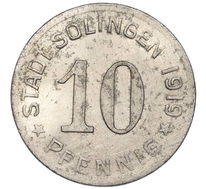 Монета 10 пфеннигов 1919 года Германия — город Золинген (Нотгельд) (Артикул K11-119081)