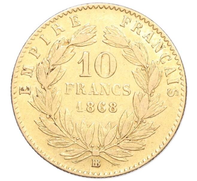 Монета 10 франков 1868 года Франция (Артикул M2-72326)