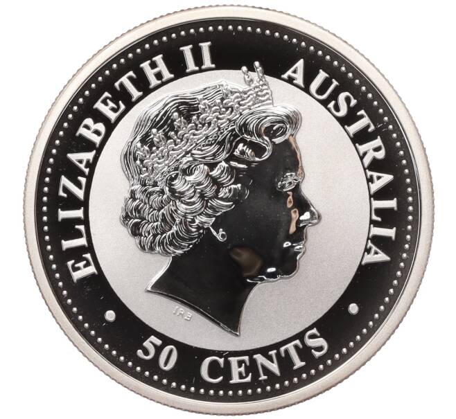 Монета 50 центов 2005 года Австралия «Китайский гороскоп — Год петуха» (Артикул T11-03771)