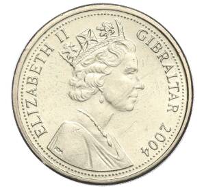 1 фунт 2004 года Гибралтар «300 лет захвату Гибралтара»