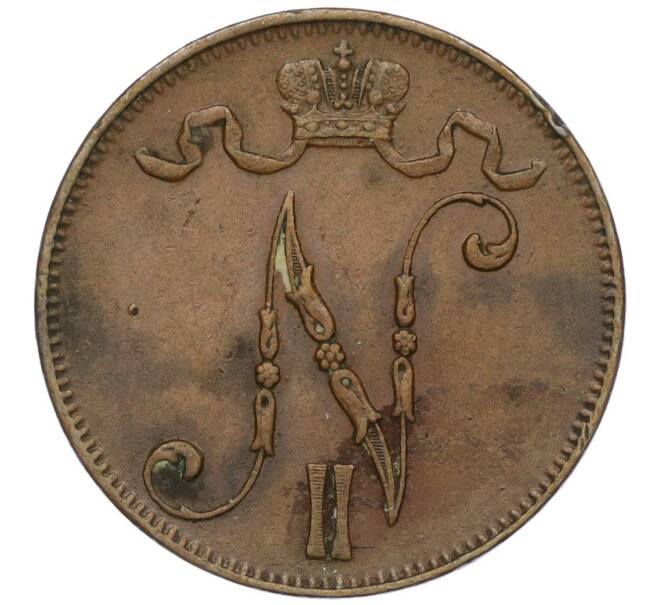 Монета 5 пенни 1914 года Русская Финляндия (Артикул K12-00219)
