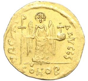 Солид 583-602 года Византийская Империя — Маврикий Тиберий