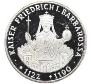 10 марок 1990 года Западная Германия (ФРГ) «800 лет со дня смерти Фридриха I Барбаросса»