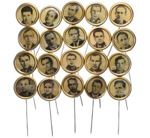 Набор из 20 значков «Космонавты СССР»