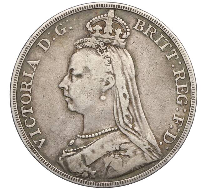 Монета 1 крона 1889 года Великобритания (Артикул M2-73566)
