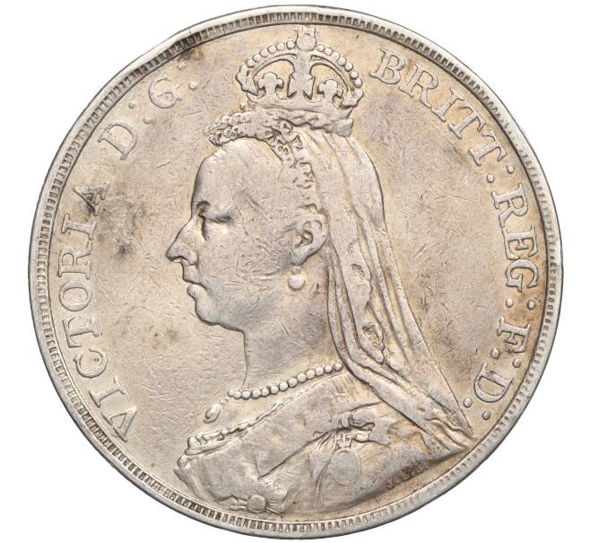 Монета 1 крона 1889 года Великобритания (Артикул M2-73567)