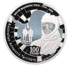 1 доллар 2009 года Австралия «Австралийская антарктическая территория — Южный магнитный полюс»