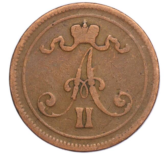Монета 10 пенни 1865 года Русская Финляндия (Артикул M1-58898)