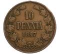 Монета 10 пенни 1897 года Русская Финляндия (Артикул M1-58903)