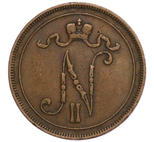 Монета 10 пенни 1905 года Русская Финляндия (Артикул M1-58911)