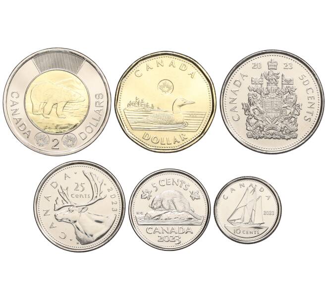 Годовой набор из 6 монет 2023 года Канада (Артикул M3-1401)