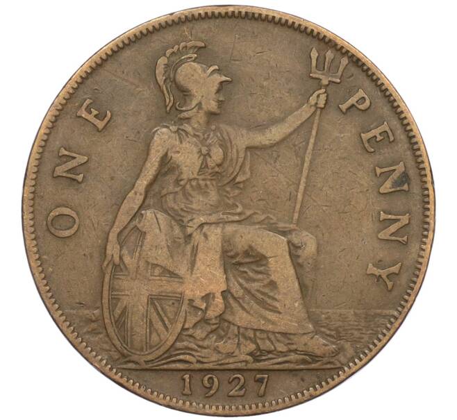 Монета 1 пенни 1927 года Великобритания (Артикул K12-04723)