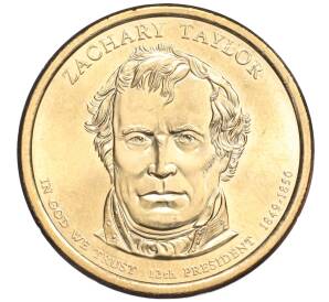 1 доллар 2009 года США (D) «12-й президент США Закари Тейлор»