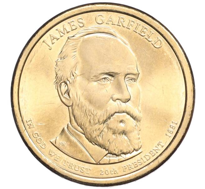 Монета 1 доллар 2011 года США (D) «20-й президент США Джеймс Гарфилд» (Артикул K12-04916)