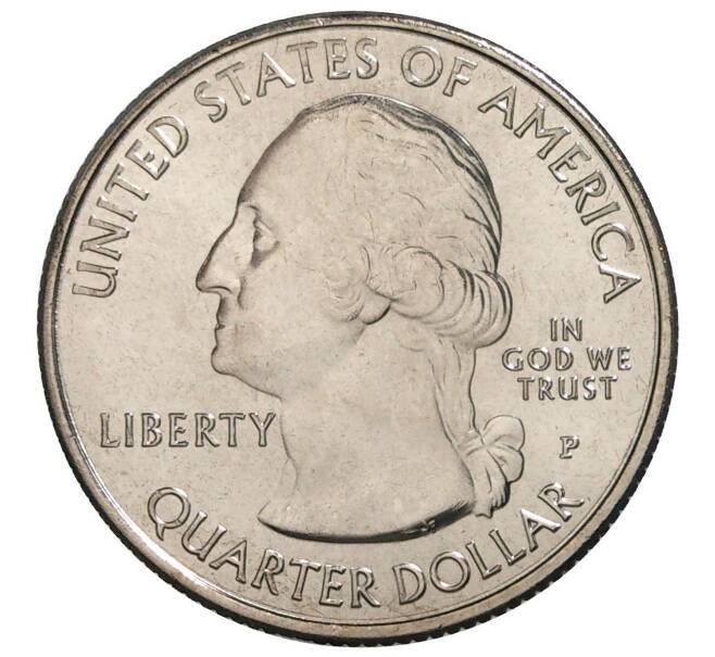 Монета 25 центов (1/4 доллара) 2019 года Р США «Национальные парки — №46 Национальный исторический парк Лоуэлл» (Артикул M2-8649)