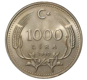 1000 лир 1990 года Турция «Охрана окружающей среды»