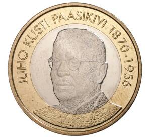 5 евро 2017 года Финляндия «Президенты Финляндии — Юхо Кусти Паасикиви» — Фото №1