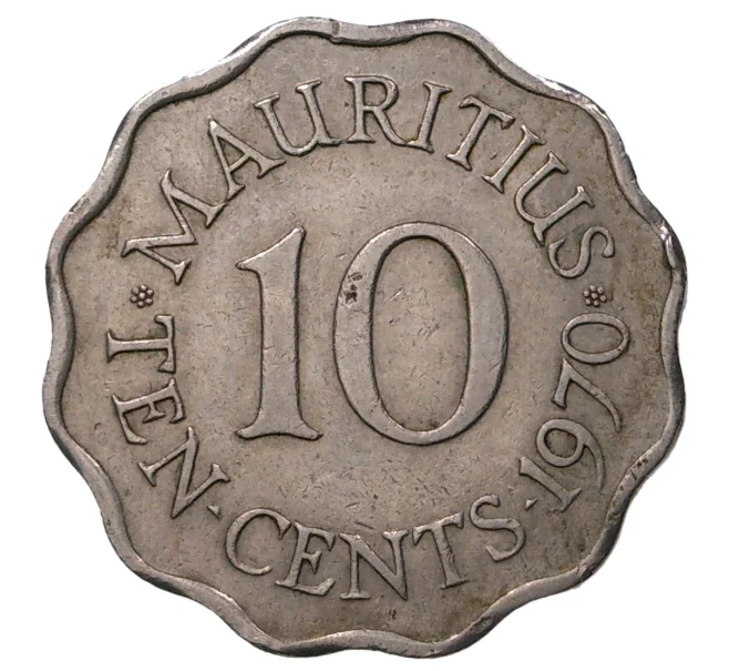 Монета 10 центов 1970 года Британский Маврикий (Артикул M2-39214)