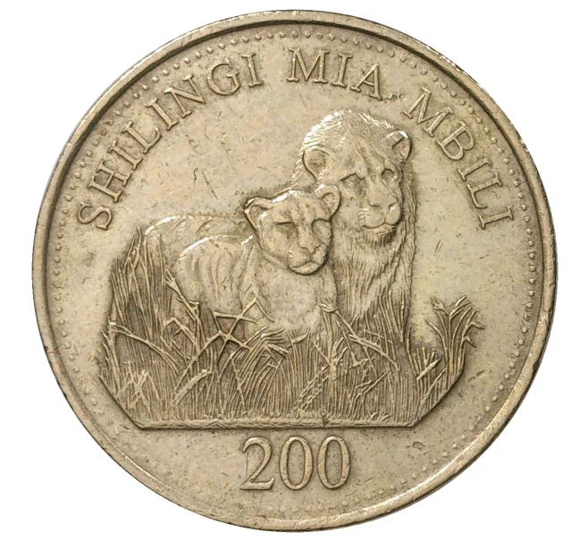 Монета 200 шиллингов 2014 года Танзания (Артикул M2-39247)