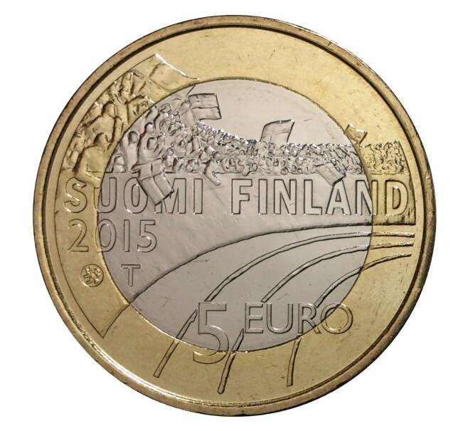 Монета 5 евро 2015 года Финляндия «Волейбол» (Артикул M2-0036)