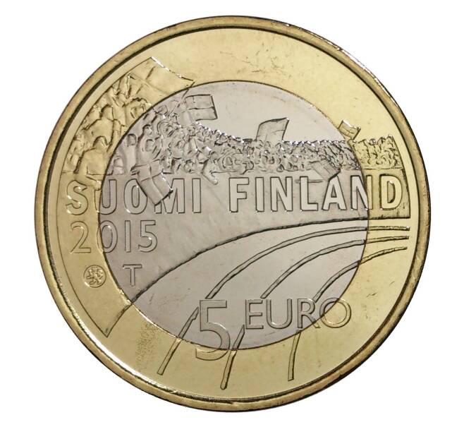 Монета 5 евро 2015 года Финляндия «Фигурное катание» (Артикул M2-0037)