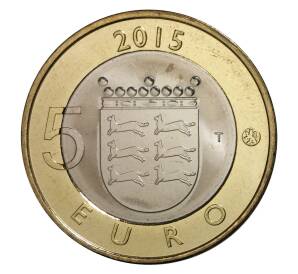 5 евро 2015 года Животные провинций - Горностай в Похьянмаа — Фото №2