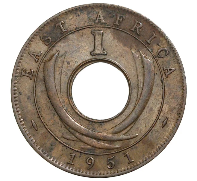 Монета 1 цент 1951 года KN Британская Восточная Африка (Артикул M2-39332)