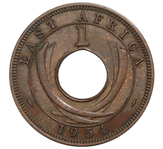 Монета 1 цент 1954 года Британская Восточная Африка (Артикул M2-39334)