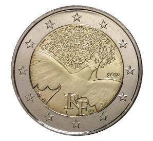 2 евро 2015 года 70 лет мира в Европе — Фото №1