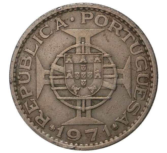 Монета 10 эскудо 1971 года Португальское Сан-Томе и Принсипи (Артикул M2-39659)