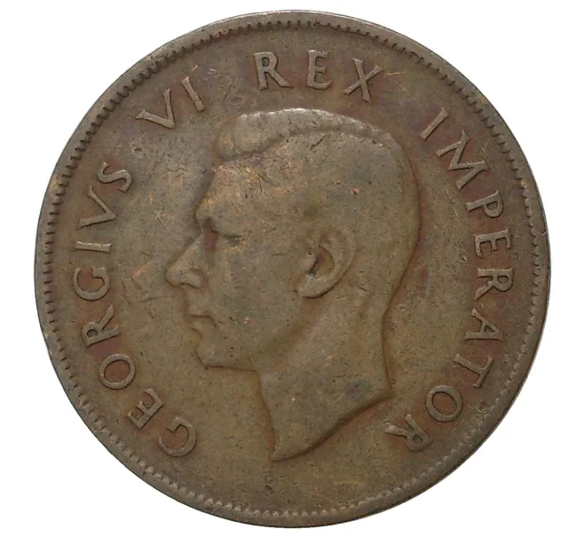 Монета 1 пенни 1942 года Британская Южная Африка (Артикул M2-39698)