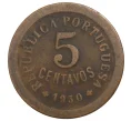 Монета 5 сентаво 1930 года Португальское Кабо-Верде (Артикул M2-39905)