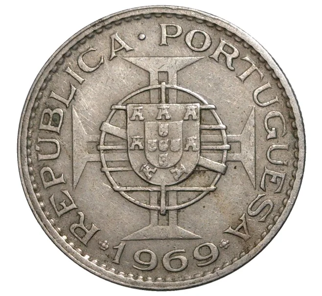 Монета 2.5 эскудо 1969 года Португальская Ангола (Артикул M2-39976)