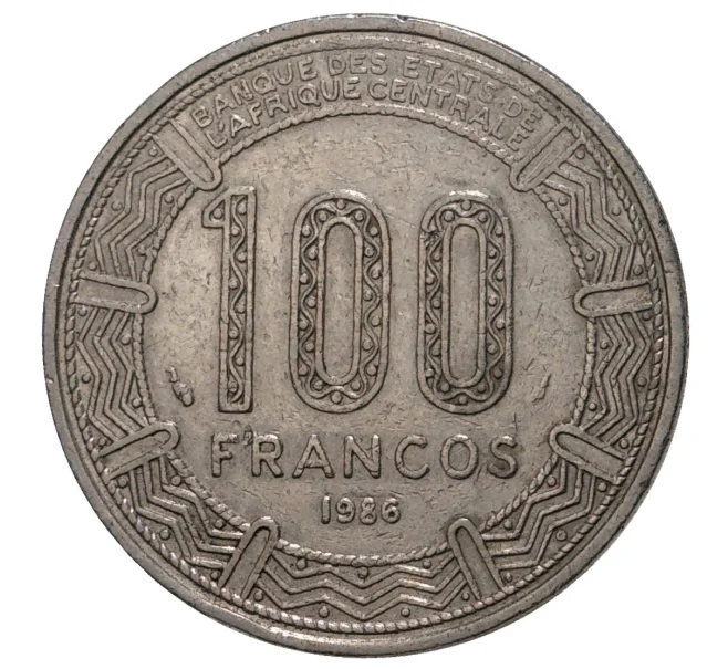 Монета 100 франков 1986 года Экваториальная Гвинея (Артикул M2-40066)
