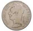 Монета 1 франк 1925 года Бельгийское Конго — надпись на французском (CONGO BELGE / ROI DES BELGES) (Артикул M2-40170)