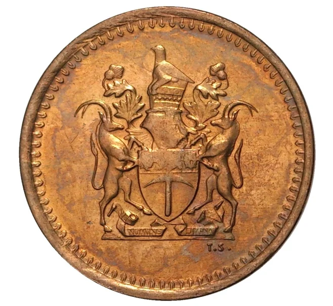 Монета 1 цент 1977 года Родезия (Артикул M2-40176)