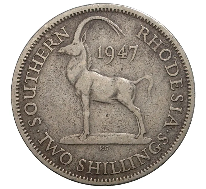 Монета 2 шиллинга 1947 года Южная Родезия (Артикул M2-40189)