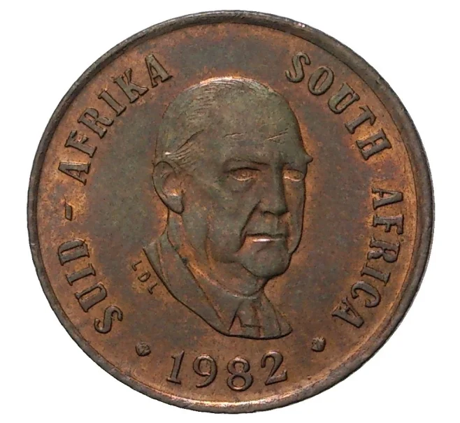 Монета 1 цент 1982 года ЮАР «Окончание президентства Б.Форстера» (Артикул M2-40191)